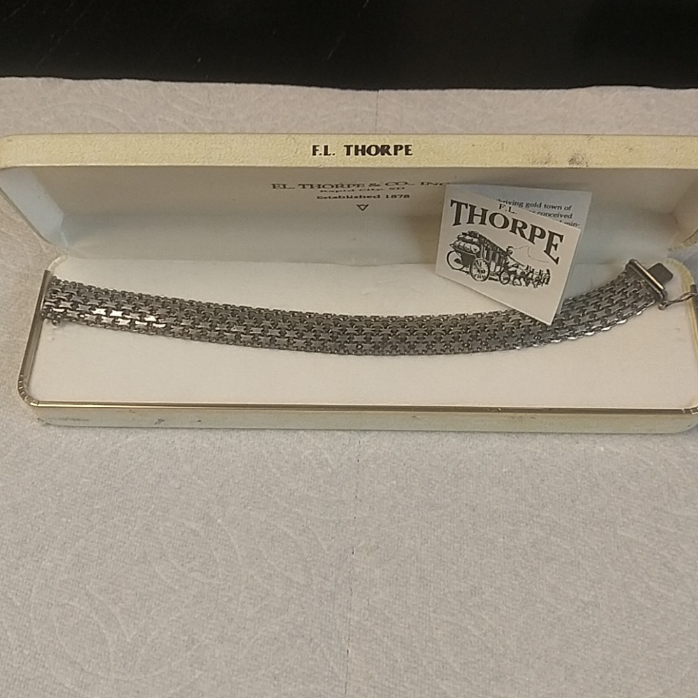 F.L. Thorpe vintage silver mesh bracelet